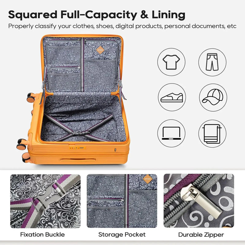 Front Pocket PC Hardside Durable Luggage