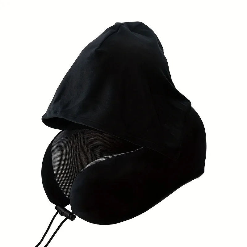 Hooded U-Shaped Travel Pillow