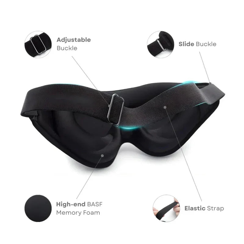Memory Foam Travel Eye Mask – Light-Blocking Comfort