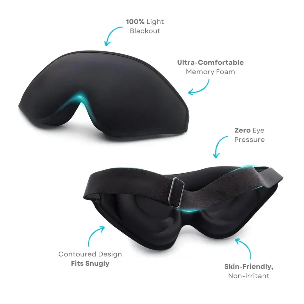 Memory Foam Travel Eye Mask – Light-Blocking Comfort
