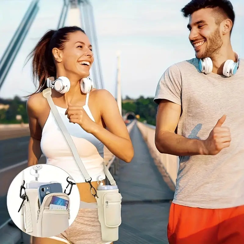 Stanley Tumbler Carrier  - Adjustable Strap & Phone Pocket