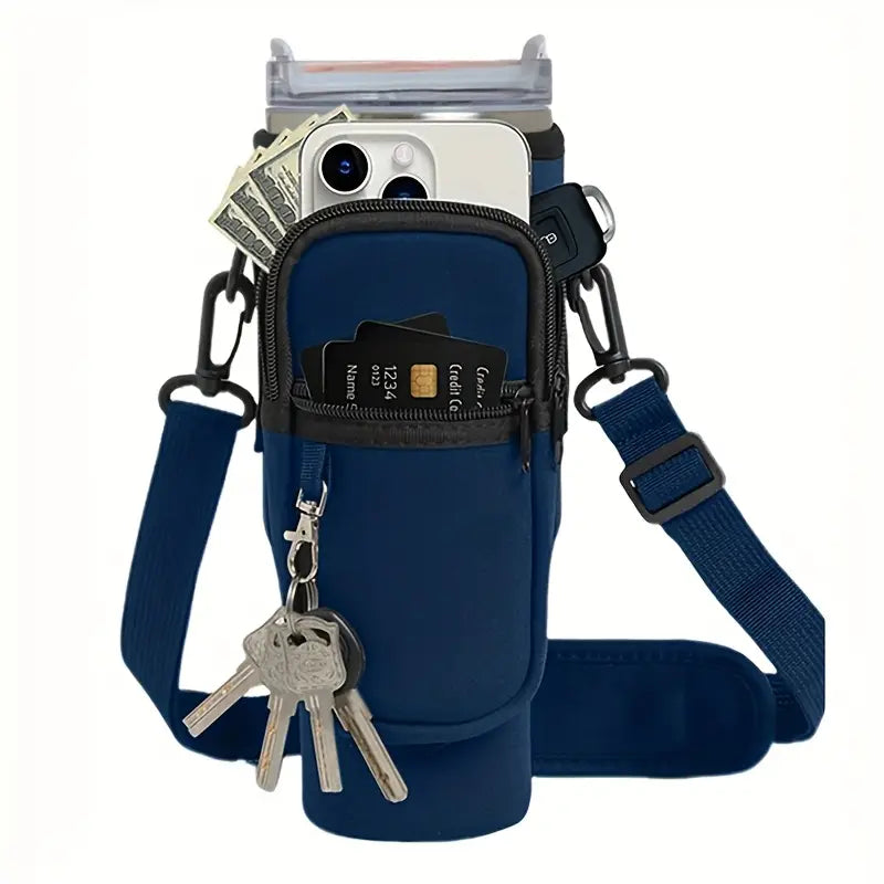 Stanley Tumbler Carrier  - Adjustable Strap & Phone Pocket