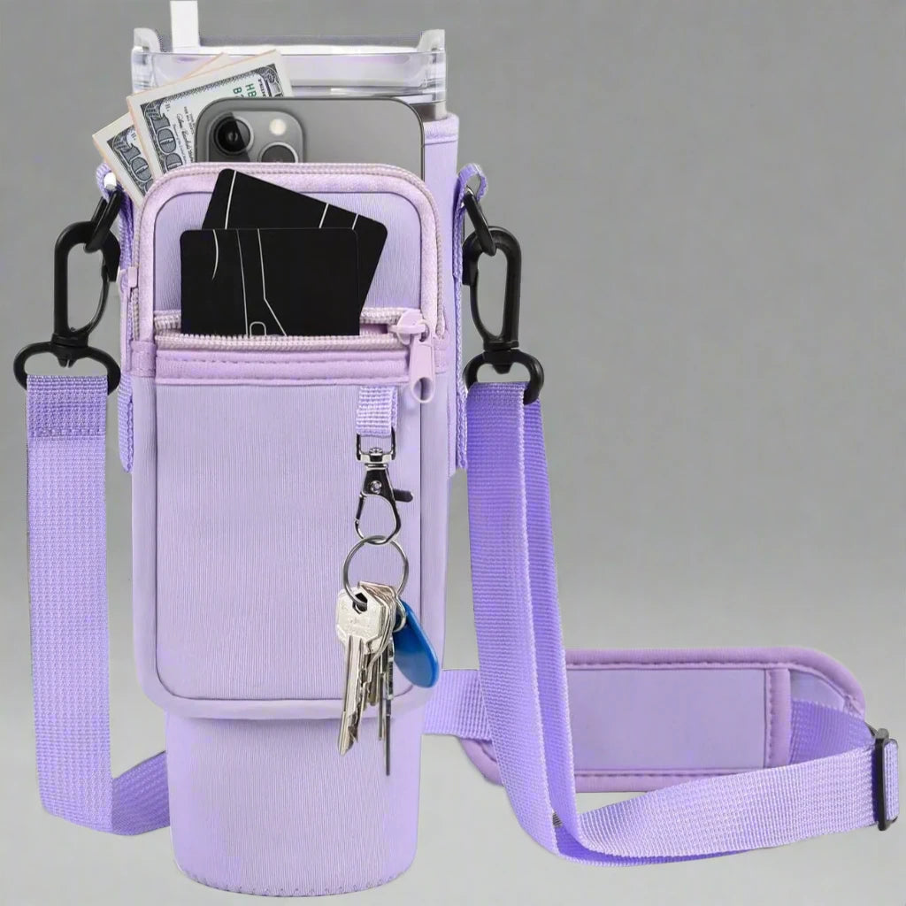 Stanley Tumbler Carrier  - Adjustable Strap & Phone Pocket