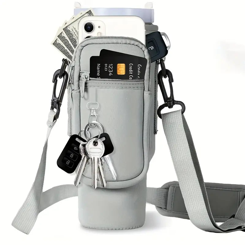 Stanley Tumbler Carrier  - Adjustable Strap & Phone Pocket