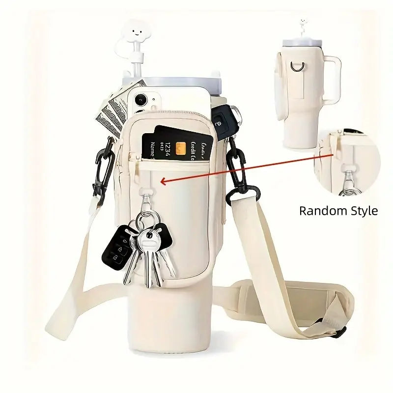 Stanley Tumbler Carrier  - Adjustable Strap & Phone Pocket