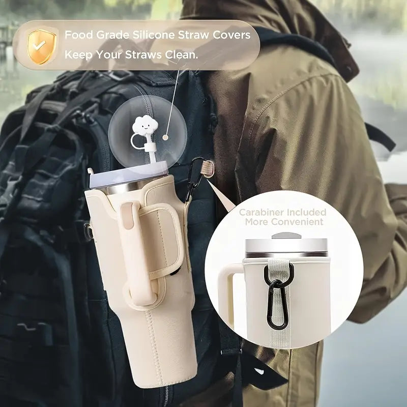 Stanley Tumbler Carrier  - Adjustable Strap & Phone Pocket